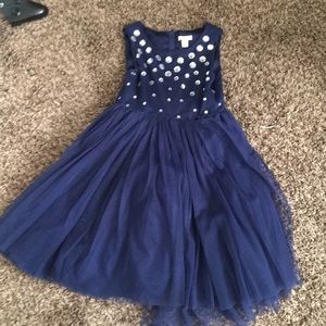 Blue Rhinestone Dress